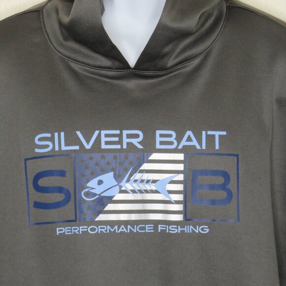Silver Bait* Men's Long Sleeve Straight Hem Front Pockets Pull-Over Hoodie~ XXL - Picture 3 of 10